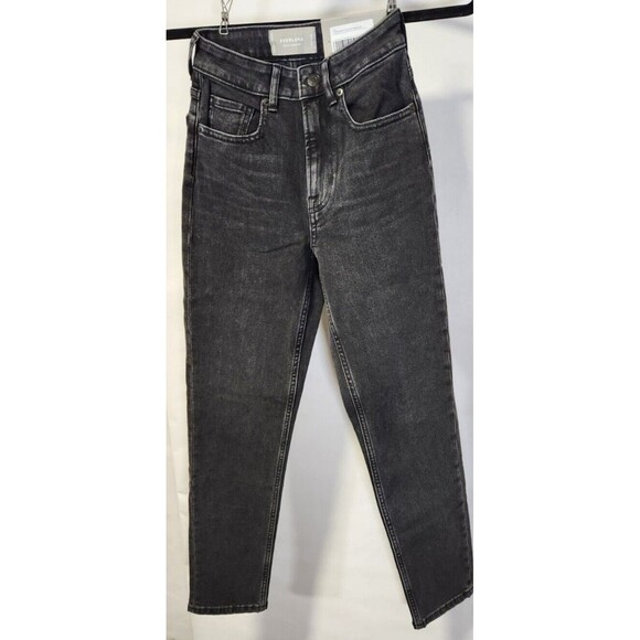 Everlane The Curvy Cheeky Straight Jean | Stretch, Washed Black, Size 23, NWT - Picture 1 of 8